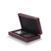 Lighthouse - VOLTERRA Coin Display Case for 2 QUADRUM Snaplocks 2x2 Coin Holders with a Mahogany Wood-Grain Finish view 1