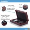 Lighthouse - VOLTERRA Coin Display Case for 2 QUADRUM Snaplocks 2x2 Coin Holders with a Mahogany Wood-Grain Finish view 3
