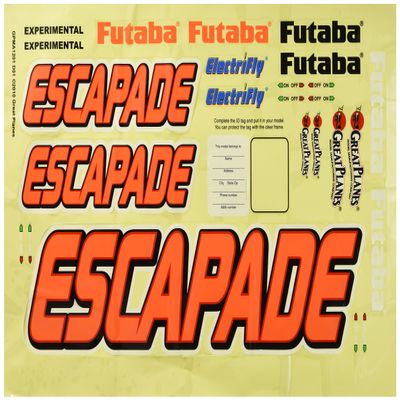 Great Planes Decals Escapade .61 ARF