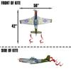 X-Kites WindNSun Super Size 3D Nylon Kite, Aircraft P-51 Mustang, 50 Inches Wide view 3