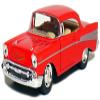 KiNSMART 1957 Chevy Bel Air Coupe 1:40 Scale 5" Die Cast Metal Classic Toy Car (Red) view 1