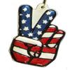American Flag Hand Peace Sign Mardi Gras Beads Victory New Orleans view 1