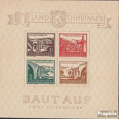 Soviet Zone (All.cast.) block4a y (Complete.Issue.) unmounted Mint/Never hinged ** MNH 1946 Reconstruction (Stamps for Collectors)