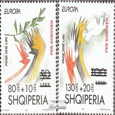 Albania 2784-2785 (Complete.Issue.) 2001 Kosovo-Help (Stamps for Collectors)