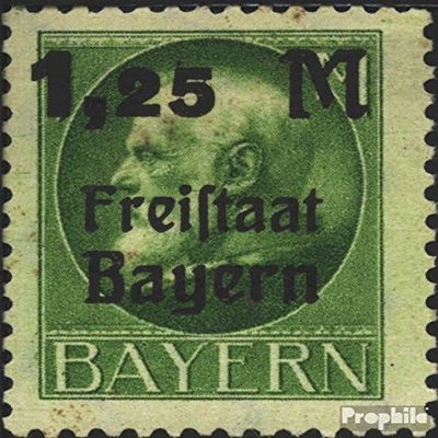 Bavaria 174A unmounted Mint/Never hinged ** MNH 1919 King Ludwig with Print (Stamps for Collectors)