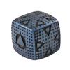 1 (One) Single IronDie: Solid Metal Italian Dice - Blue Smasher (Die-Cast Designer Six-Sided Die / d6) view 1
