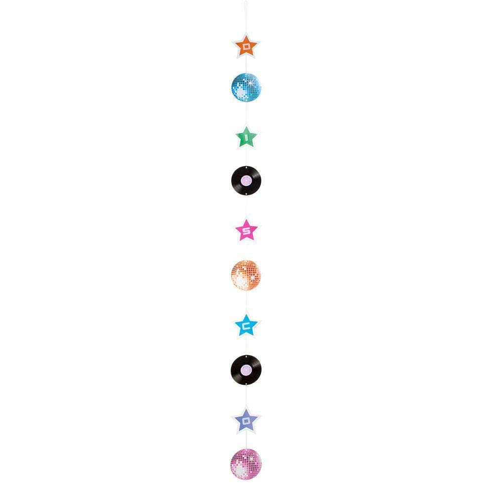 Boland 00740 - Disco Party Ceiling Decoration 185 cm, Multi-Coloured