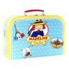 YOTTOY Madeline Collection | 23-Piece Kids Tin Tea Set Toy w/ Illustrations, Monograms, Carry Case view 2