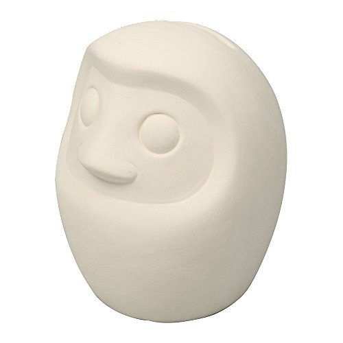 Artec 45556 Unglazed Daruma Piggy Bank