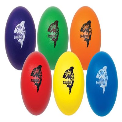 Great Lakes Sports Shark Skin Foam Dodgeball (Set of 6) with Updated Graphics