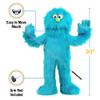 30" Blue Monster Puppet, Full Body Ventriloquist Style Puppet view 3