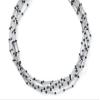 Cookie Lee Jet Liquid Silver Necklace view 1