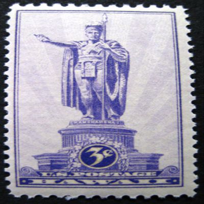 Single $.03 Cent US Postage Stamps, Statue of Kamehameha I, 1937, S#799