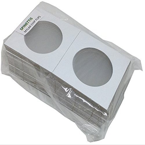 50 Cardboard Mylar 2" x 2" Flips for Collector Casino Chips