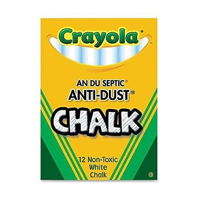 50 Pack CRAYOLA LLC FORMERLY BINNEY & SMITH CHALK ANTI-DUST WHITE 12 CT
