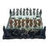 15" Dragon 3D Chess Set, Bronze & Silver Color, 2 Players view 1