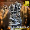 15" Dragon 3D Chess Set, Bronze & Silver Color, 2 Players view 2