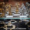 15" Dragon 3D Chess Set, Bronze & Silver Color, 2 Players view 3