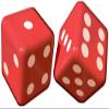 amscan 381590 Inflatable Party Dice Decoration, 12", 1 piece, Red/White view 1
