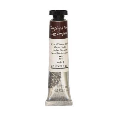 Sennelier Tempera Paint, 21ml, Burnt Umber S1