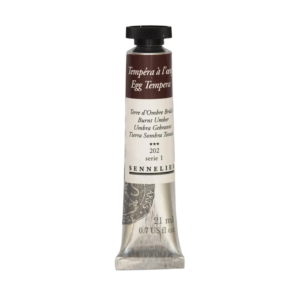 Sennelier Tempera Paint, 21ml, Burnt Umber S1