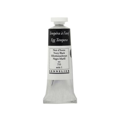Sennelier Tempera Paint, 21ml, Ivory Black S1