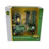 John Deere 1/64 Scale 5 pc Harvesting Set 4555 Tractor, 7720 Combine w/2 Heads, 500 Grain Cart view 2