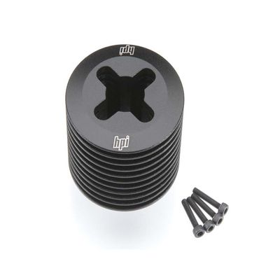 HPI Racing 1458 Aluminum Heatsink Head, Black, (F3.5), Nitro Star