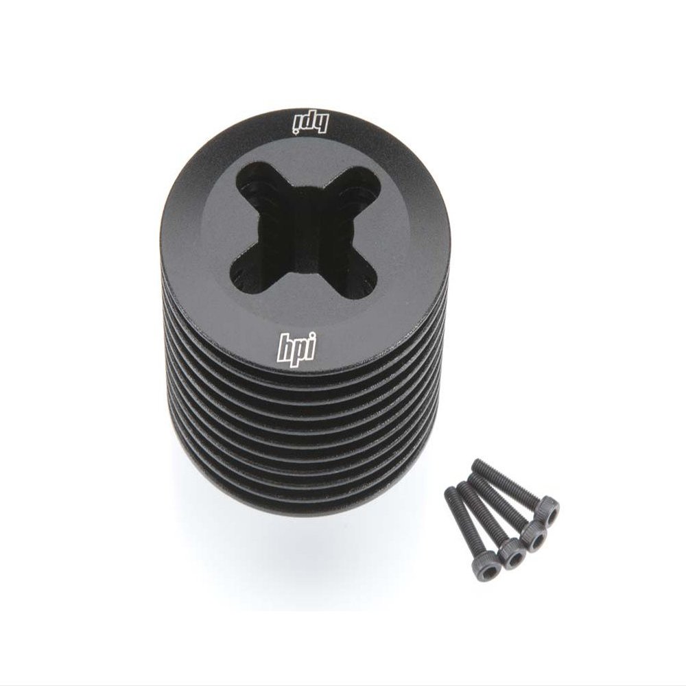 HPI Racing 1458 Aluminum Heatsink Head, Black, (F3.5), Nitro Star