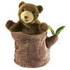 Folkmanis Bear in Tree Stump Hand Puppet, Brown, 1 EA view 1