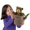 Folkmanis Bear in Tree Stump Hand Puppet, Brown, 1 EA view 3
