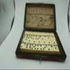 Asian Home Collectible Ivory Color Domino Game with Chinese Storage Case view 1