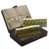 Asian Home Collectible Ivory Color Domino Game with Chinese Storage Case view 1