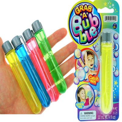 JA-RU Grab a Bubble-Touchable Mini Bubbles Wand Toy (1 Unit Assorted Colors) Outdoor Summer Toy Entertainment for Kids. Party Favor, Birthday Party Easter Basket Stuffers Bulk Bubbles. 1524-1A