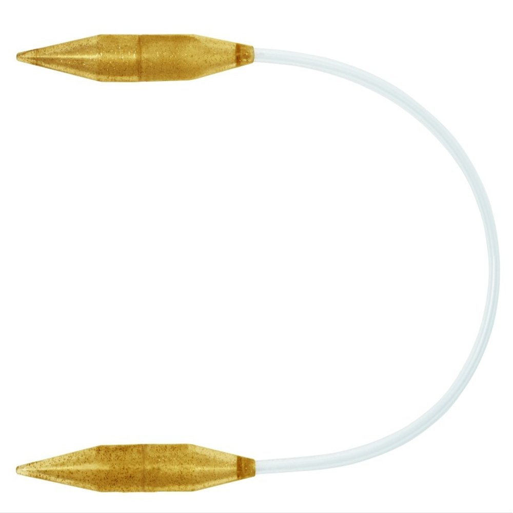 Addi Nadeln Addi Gold Glitter Circular Knitting Needle, 150 cm Seillnge, 300cm X 2.5mm