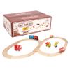 Wooden Train Track 52 Piece Set-18 Feet Of Track Expansion - 5 Distinct Pieces - 100% Compatible with All Major Brands Including Thomas Wooden Railway System: Screen Free Christmas Gift For Toddlers view 2