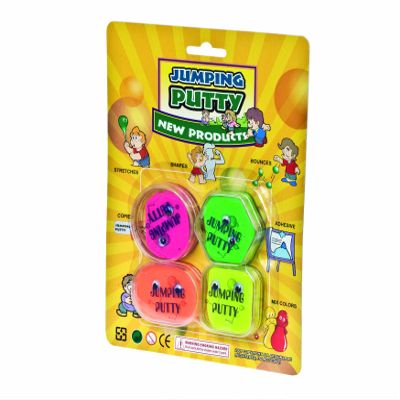 Glow2B Spielwaren 620452 Jumping Putty Pack of 4