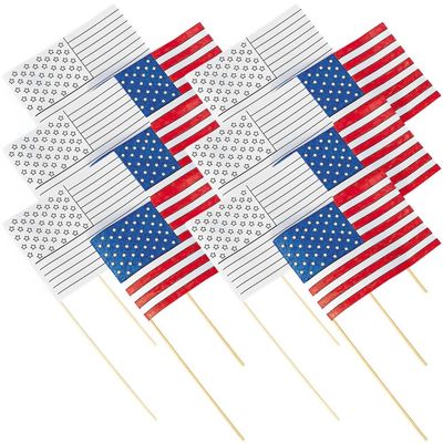 Color Your Own Usa Flags - Crafts for Kids and Fun Home Activities