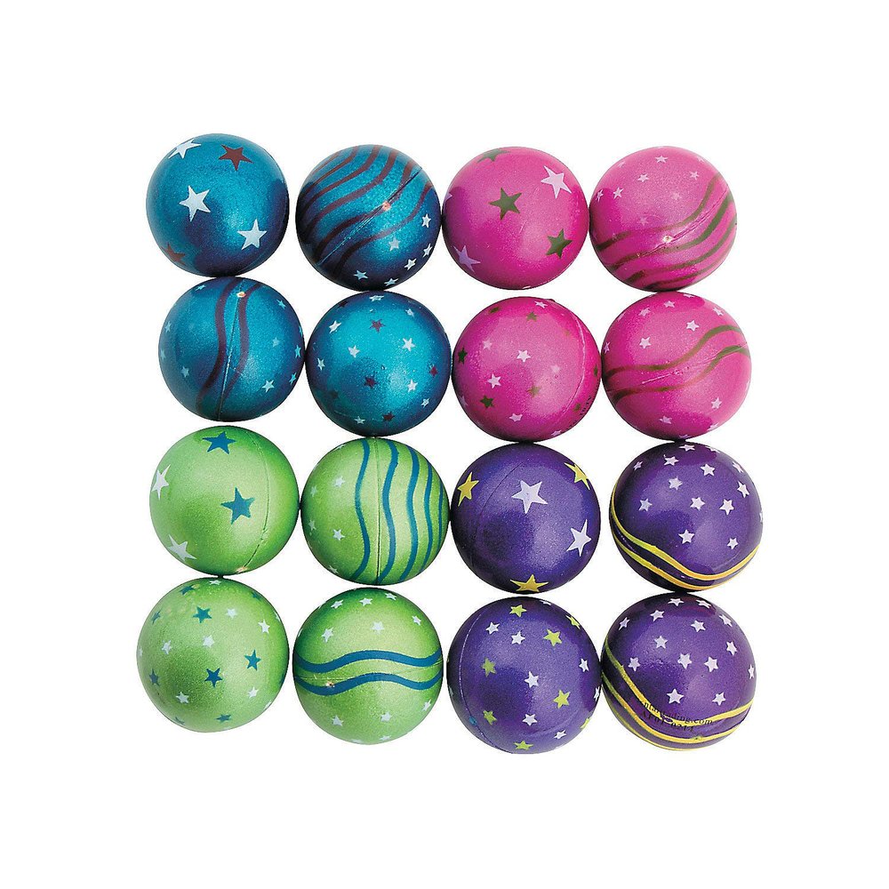 Fun Express Jumbo Metallic Star Handballs Set Vibrant Metallic Colors Ideal for Outdoor & Indoor Play Great for Active Fun Parties Team Games School Activities & Gatherings 24 Pieces