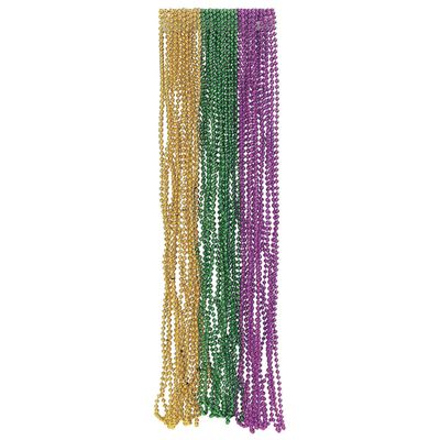 Fun Express Metallic Beaded Necklaces - 30' | Assorted Colors | 144 Pcs.