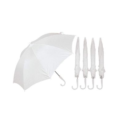 Fun Express White Umbrella for Kids DIY Paintable Craft Kit - 6 Pack Small Umbrellas for Girls Ages 4-8 | Decorative Children's Rain Protection with Safety Features for School Projects