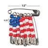 American Flag Bead Pin Craft Kit - Makes 12-4th of July Crafts for Kids and Fun Home Activities view 2