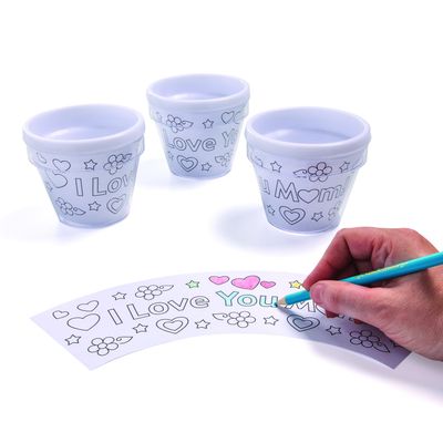 Color Your Own Flower Pos - Mother's Day, Mom Gifts - Great for Class Packs and Art Projecs for Camp and After School Activities