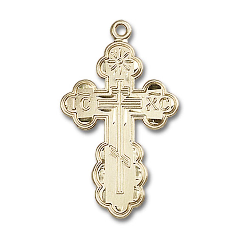 14kt Gold St. Olga Medal 1 1/8 x 5/8-inch Pendant