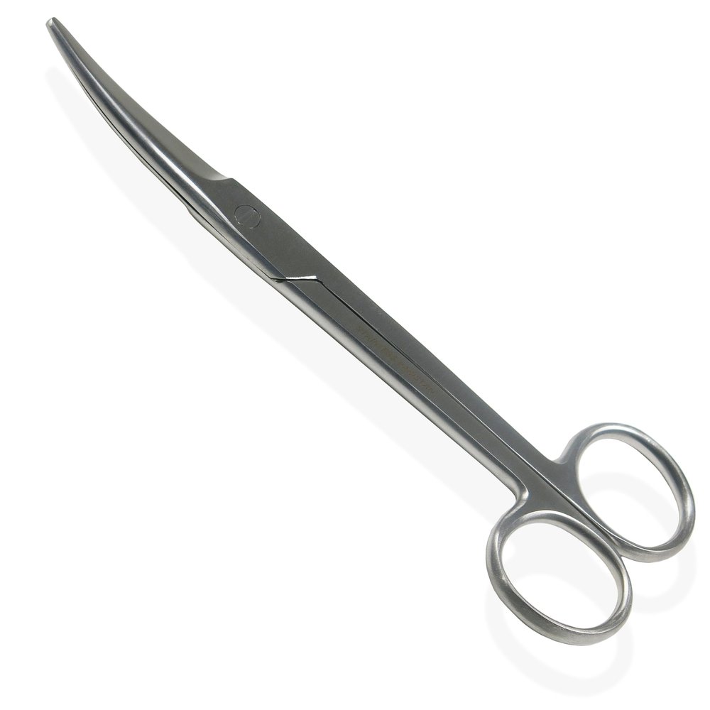 Mayo Scissors, Curved, 6 3/4"