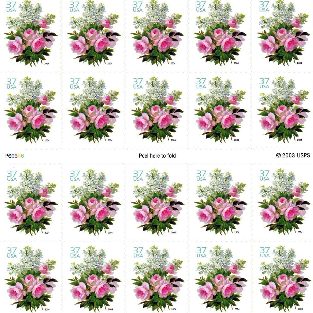 Garden Bouquet Full Pane of 20 x 37 Cent Stamps Scott #3836