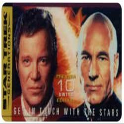 Collectible Phone Card: Star Trek Generations - 10u Nexus And Captains Premier Edition