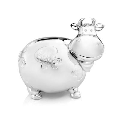Zilverstad 6159261 Cow Money Box Large Tarnish Resistant 14 x 10 x 12.5 cm Silver Plated