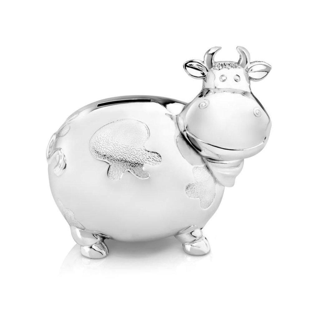 Zilverstad 6159261 Cow Money Box Large Tarnish Resistant 14 x 10 x 12.5 cm Silver Plated