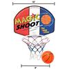 Indoor Mini Basketball Hoop - 16" x 13" Large Over The Door Plastic Toy Backboard, Net, Ball and Pump for Kids Boys Teens - Suitable for Office, Bedroom, Dorm (Magic Shot) view 2
